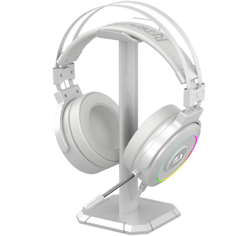 Imagen de Auricular Redragon Lamia2 Lunar White RGB con Stand