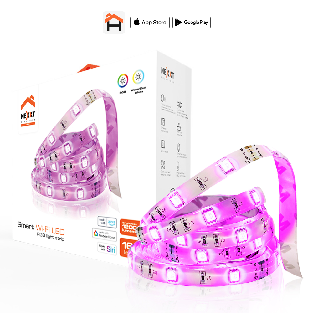 Nexxt Kit de cinta de luces LED RGB inteligente de 5m NHB-S611 - Thot  Computación