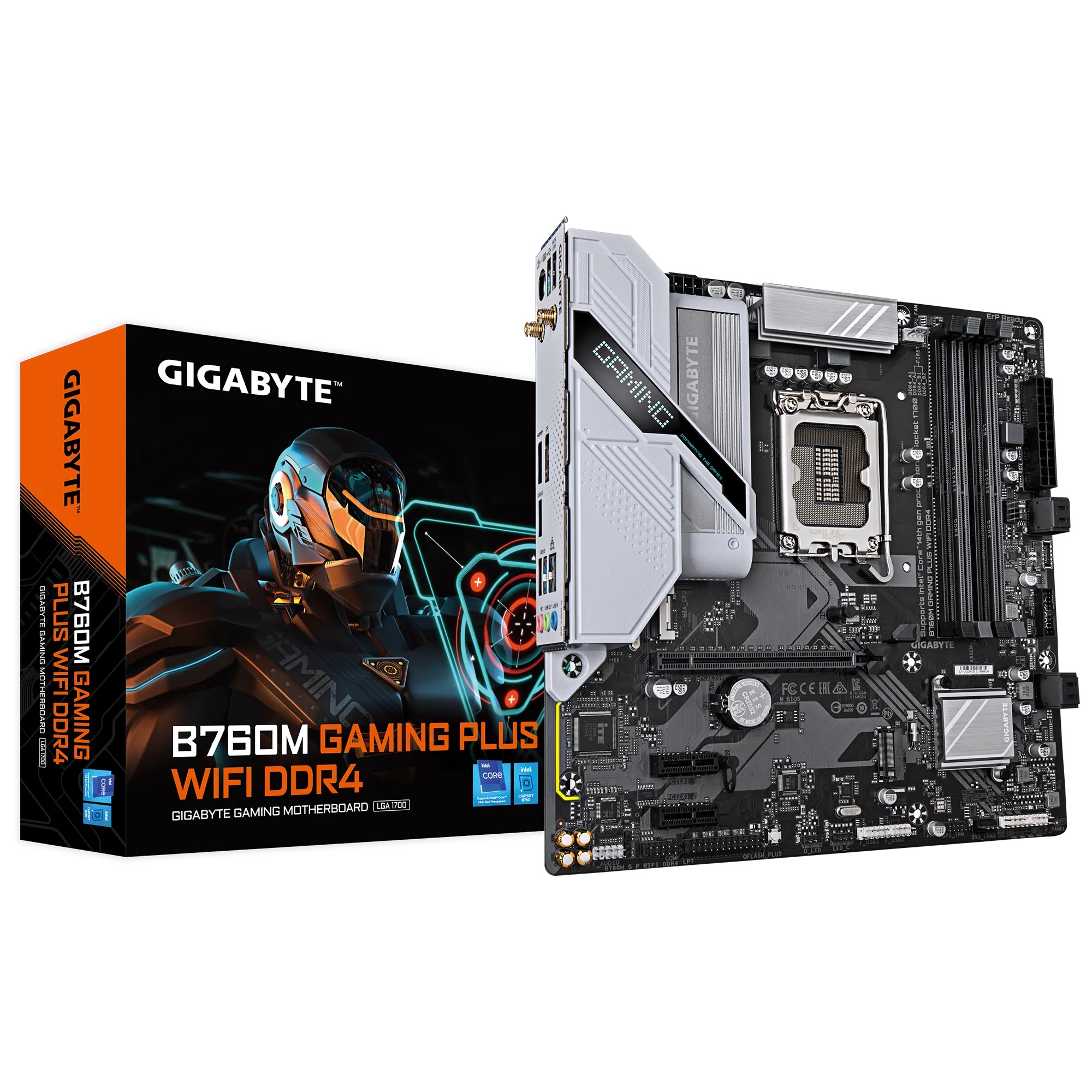 Imagen de Mother Gigabyte B760M Gaming Plus WiFi – 4 bancos DDR4