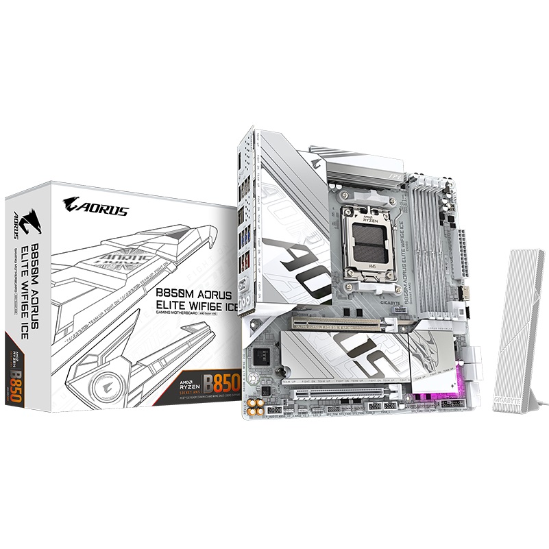 Imagen de Mother Gigabyte B850M Aorus Elite WiFi6e ICE