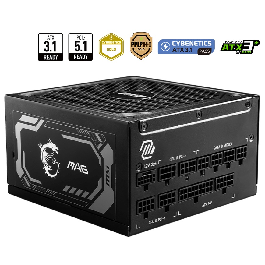 Imagen de Fuente MSI MAG A1250GL 80 Plus Gold PCIe 5