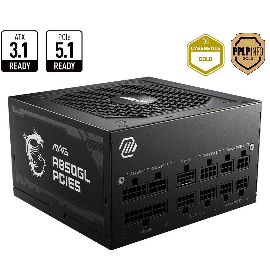 Imagen de Fuente MSI MAG A850GL 80 Plus Gold PCIe 5