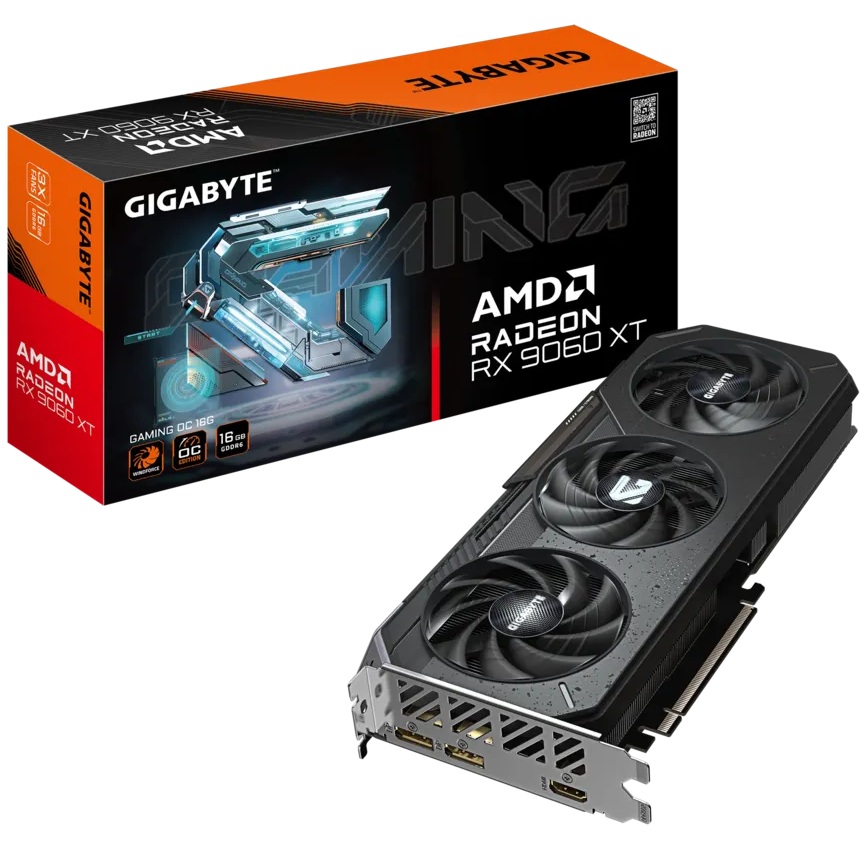 Imagen de GPU Gigabyte Radeon RX9060XT Gaming OC 16Gb