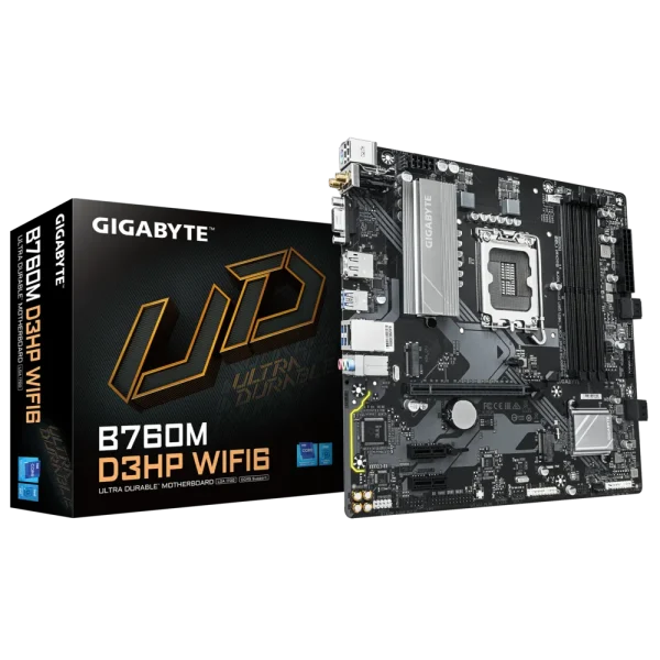 Mother Gigabyte B760M D3HP WIFI6 G10 4 bancos DDR5 Mother Gigabyte B760M D3HP WIFI6 G10 4 bancos DDR5