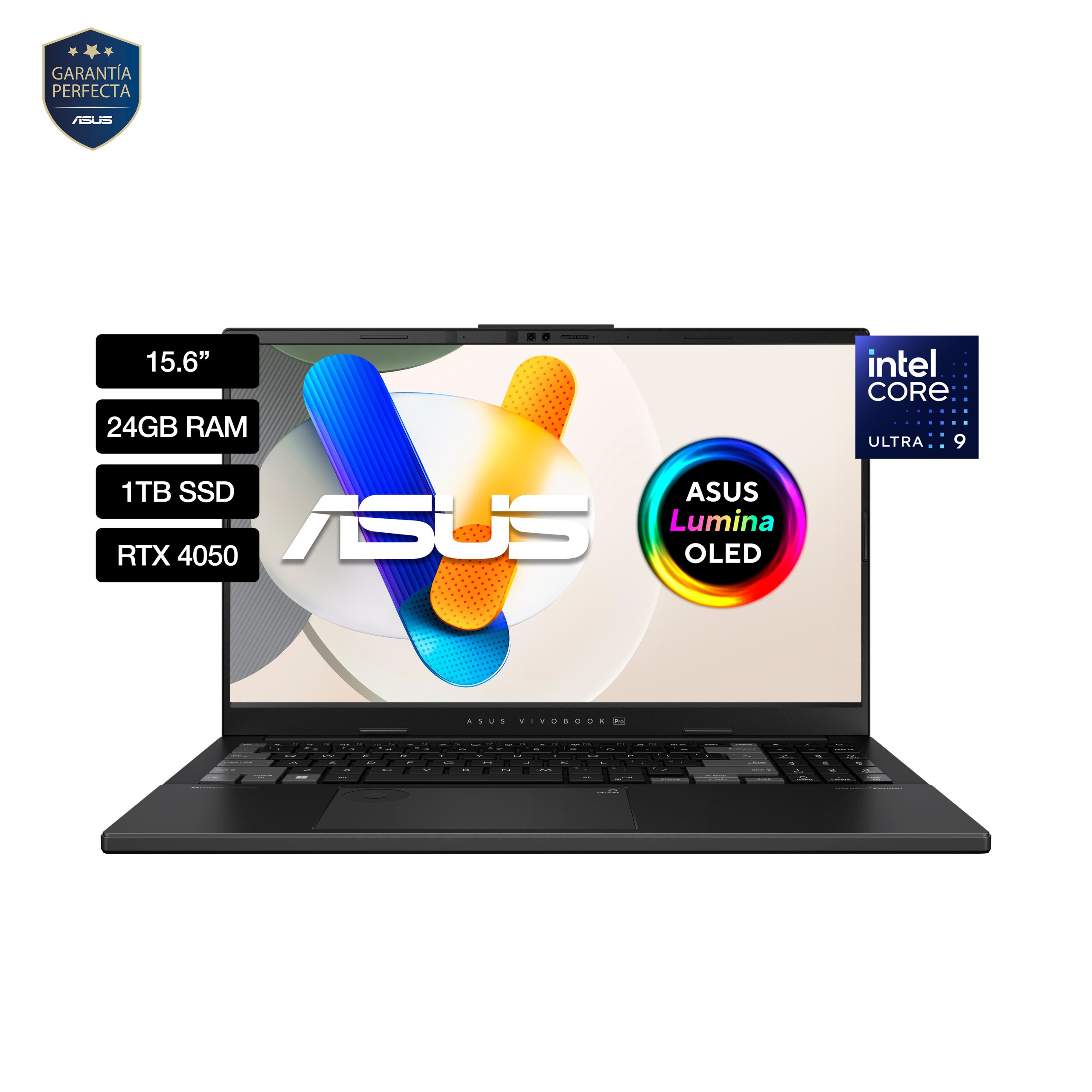 Imagen de Notebook ASUS Vivobook PRO 15 N6506CU-MA040W Ultra 9-285H/24Gb/1Tb PCIe/RTX4050/15.6′′ 3K 120Hz/W11