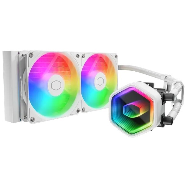 Imagen de Watercooling CoolerMaster Masterliquid 240 Core ARGB White