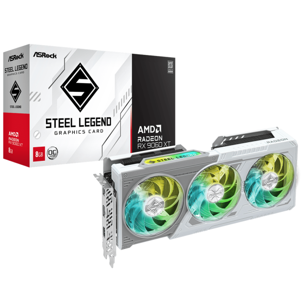 GPU ASRock Radeon RX9060 XT Steel Legend OC 8Gb