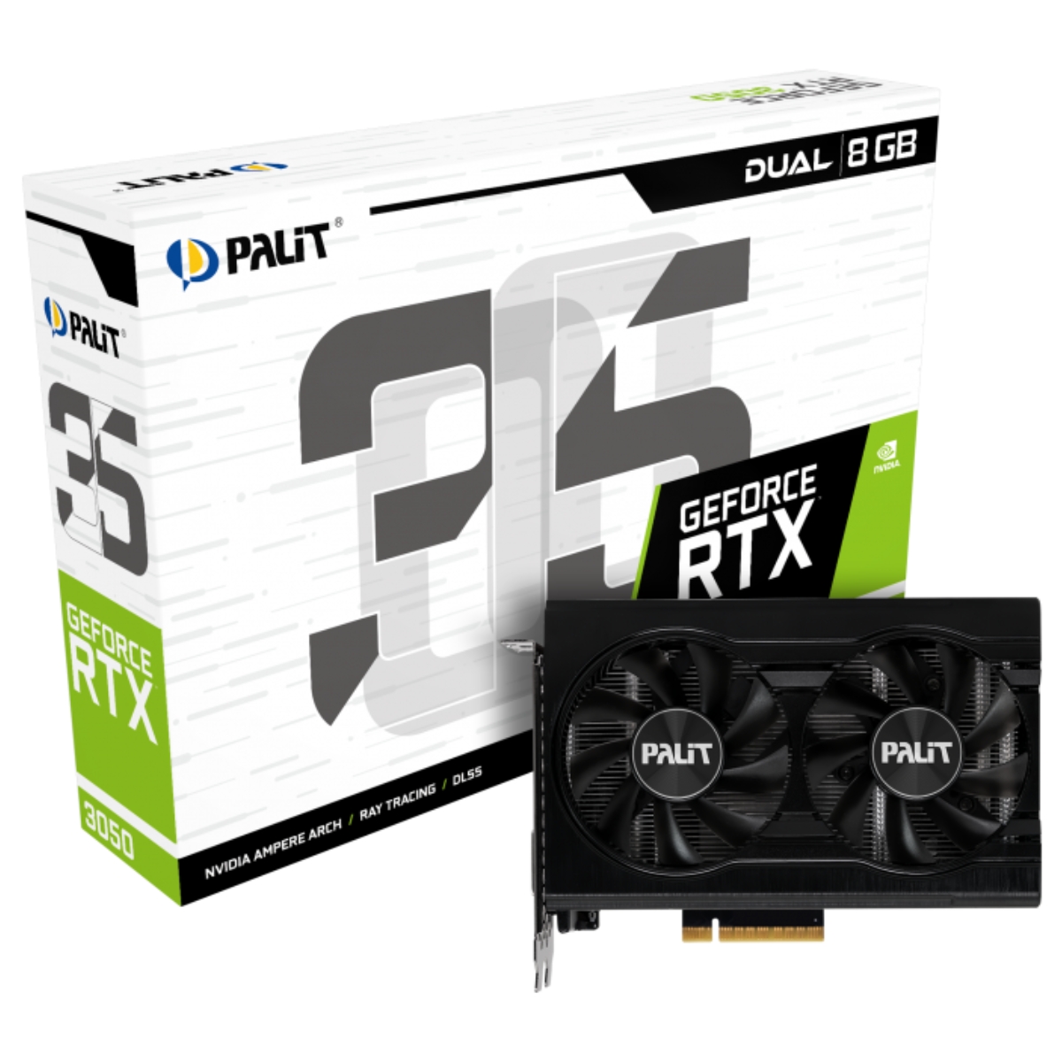 Palit GeForce RTX 3050 8GB GDDR6 グラボ GPU Palit GeForce RTX3050 Dual 8GB DDR6 - Thot Computación