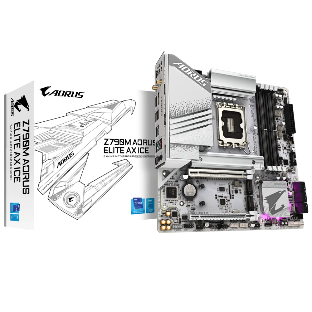 Imagen de Gigabyte Z790M AORUS ELITE AX ICE S1700