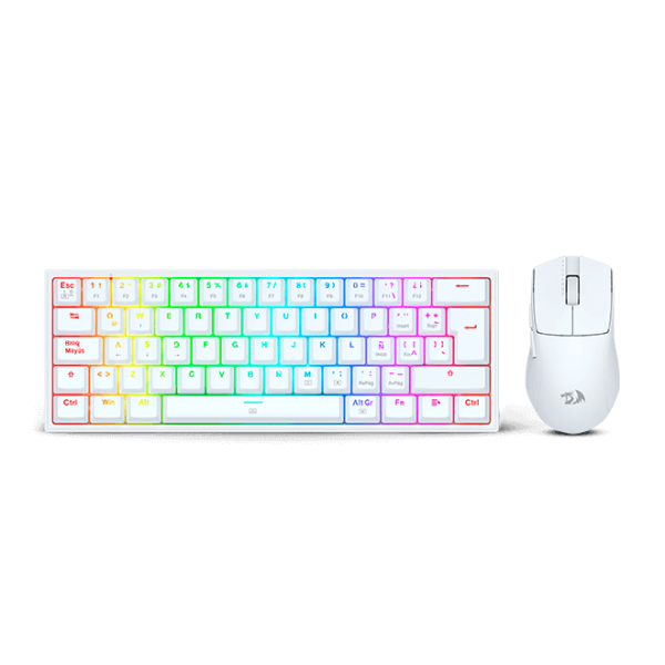 Kit Redragon de Teclado Mecánico y Mouse S143 Blanco Kit Redragon de Teclado Mecánico y Mouse S143 Blanco