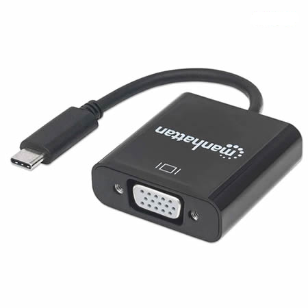 Conversor USB C M a VGA H Manhattan