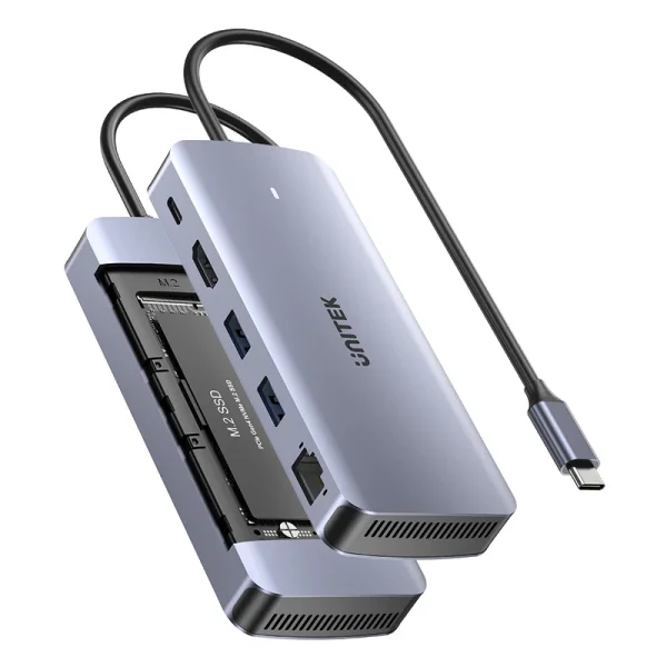 HUB Unitek USB-C 6 en 1 con carcasa SSD M.2