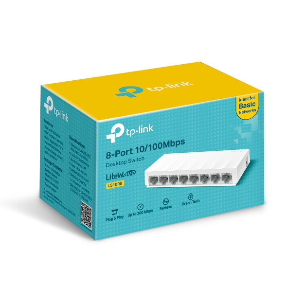 Switch de 8 puertos TP-LINK LS1008 10/100 Switch de 8 puertos TP-LINK LS1008 10/100