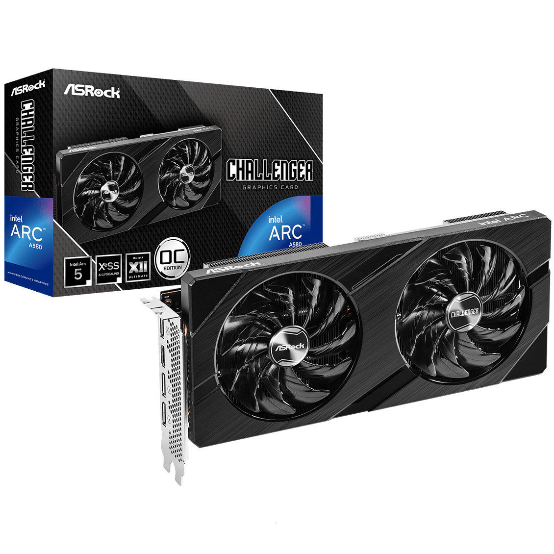 Imagen de GPU ASrock Intel Arc A580 Challenger 8Gb DDR6