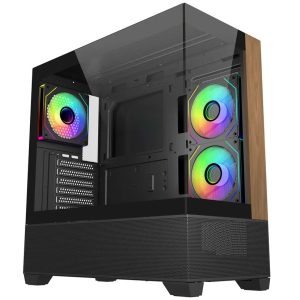 Gabinete Cooler Master Elite 690 Wood Black