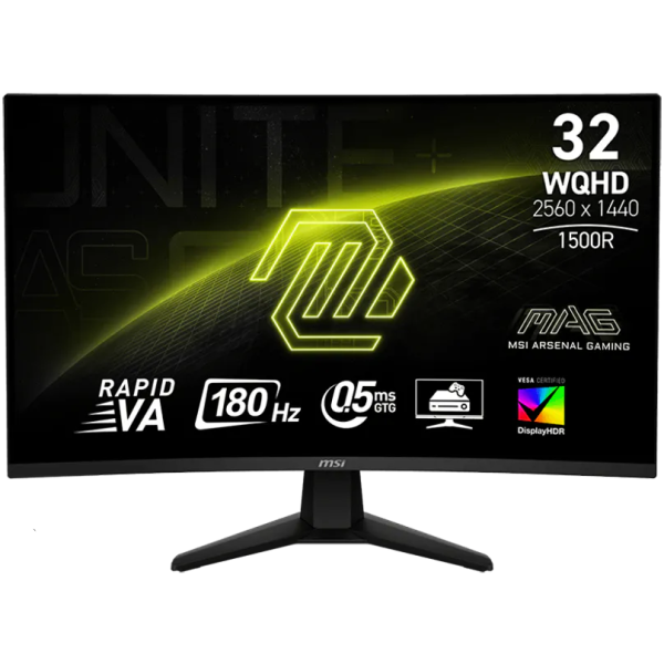 Monitor MSI 31.5" MAG 32CQ6F Curvo WQHD 180Hz