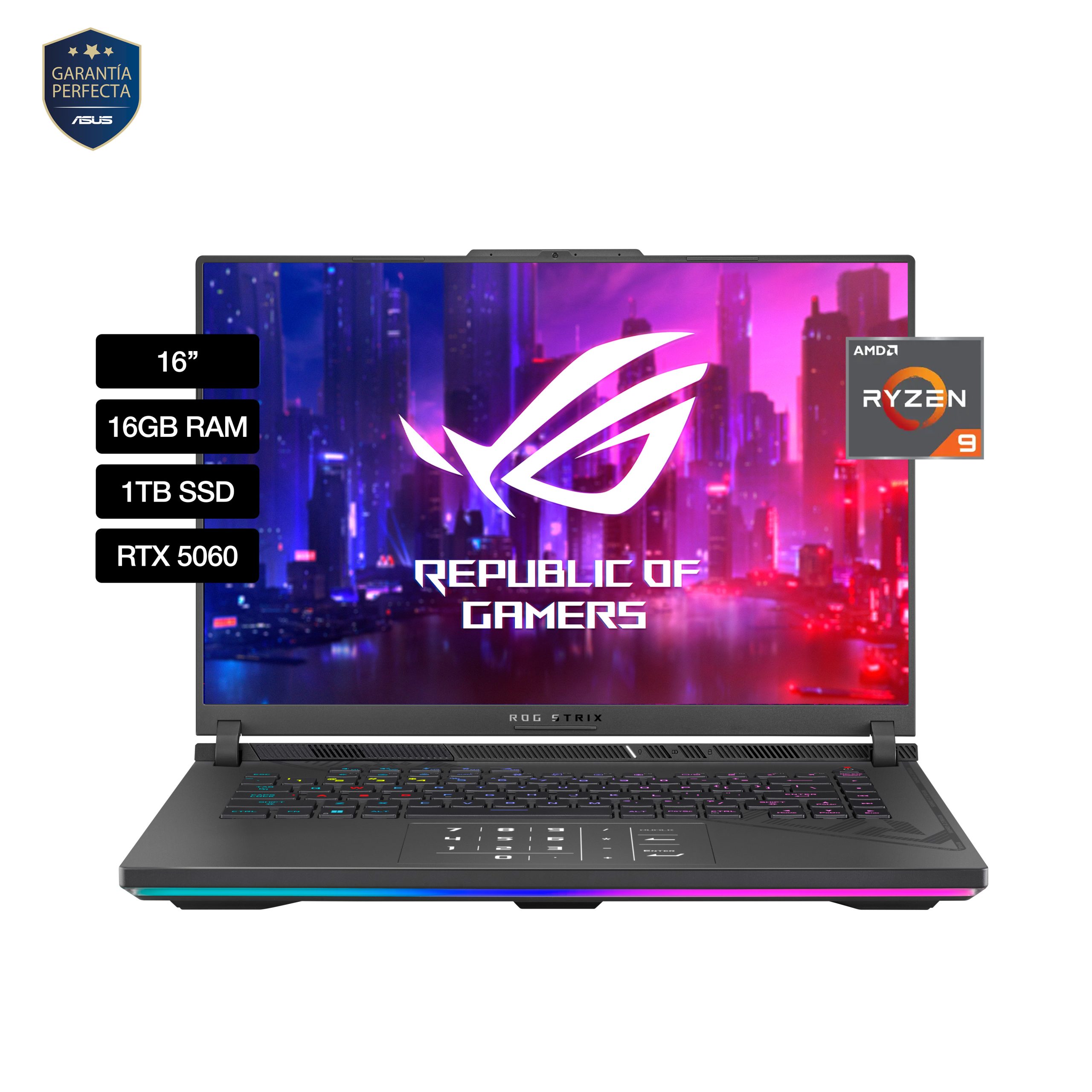 Imagen de Notebook Asus ROG G614PM-RV010W R9 8940HX/16Gb DDR5/SSD 1Tb/RTX5060/W11