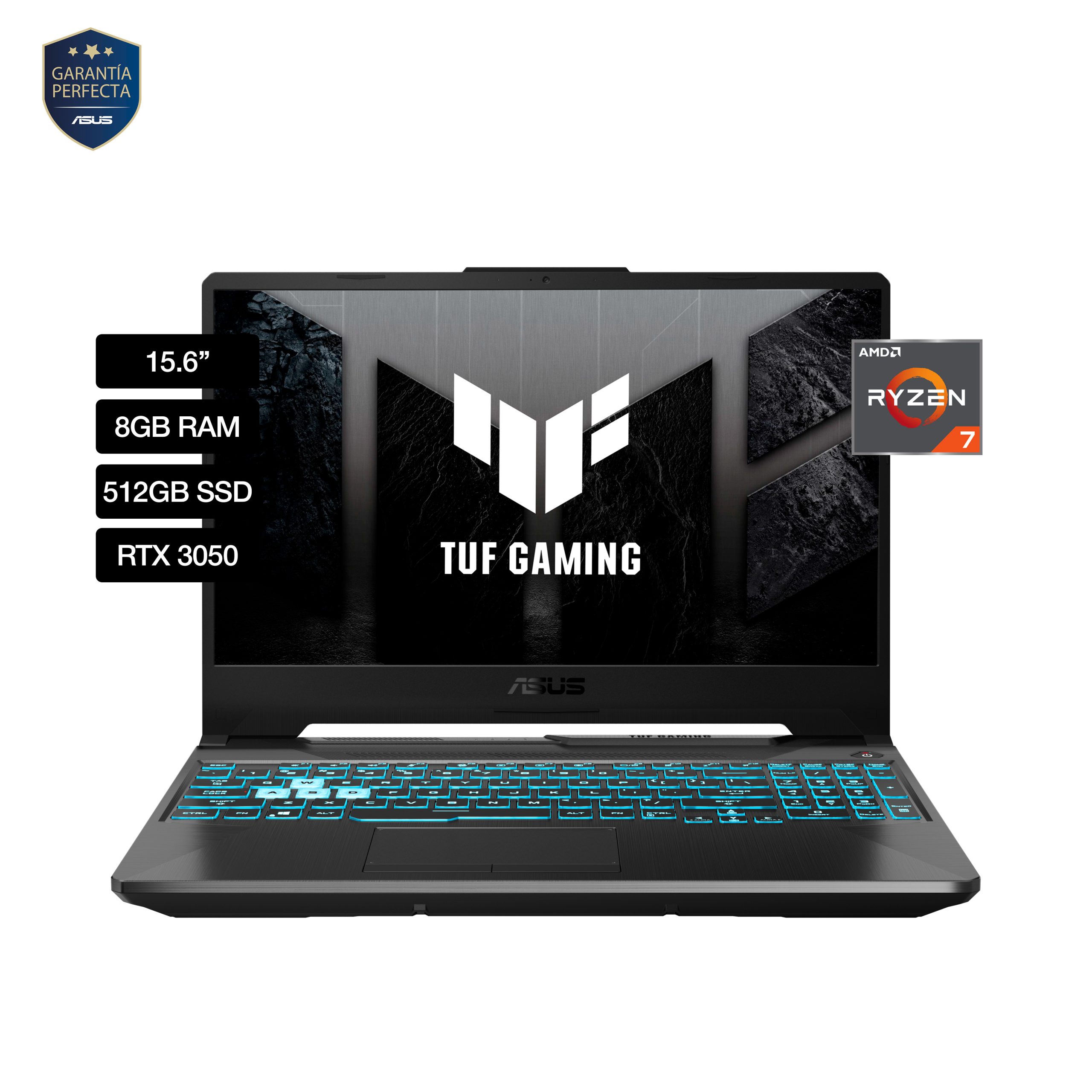 Imagen de Notebook Asus TUF FA506NCG-HN807W R7 7445HS/8Gb DDR5/512 SSD M.2/RTX3050/W11