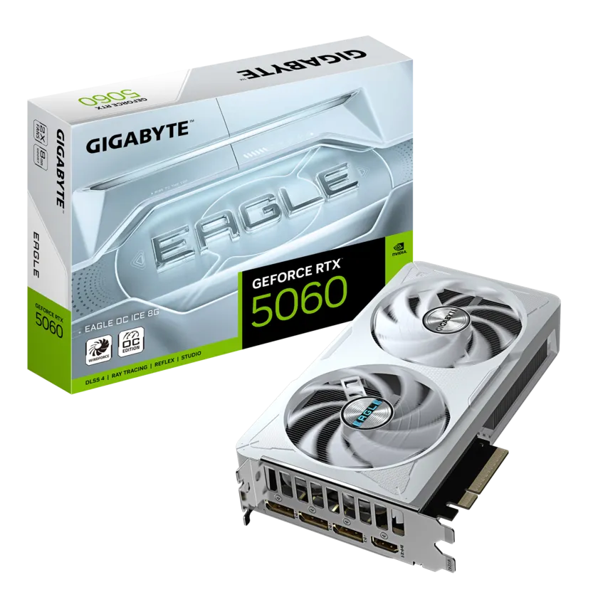 Imagen de GPU Gigabyte GeForce RTX5060 Eagle OC ICE 8Gb