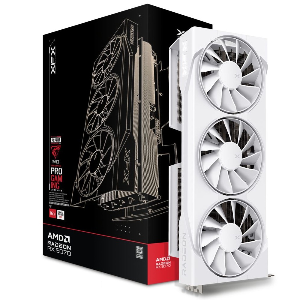 Imagen de GPU XFX Radeon RX9070 Swift White OC 16Gb