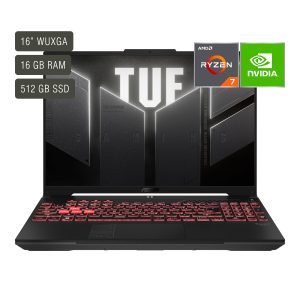 Notebook Asus TUF FA607NUG-RL132W R7 7445HS/16Gb DDR5/512 SSD M.2/RTX4050/16'' IPS/W11