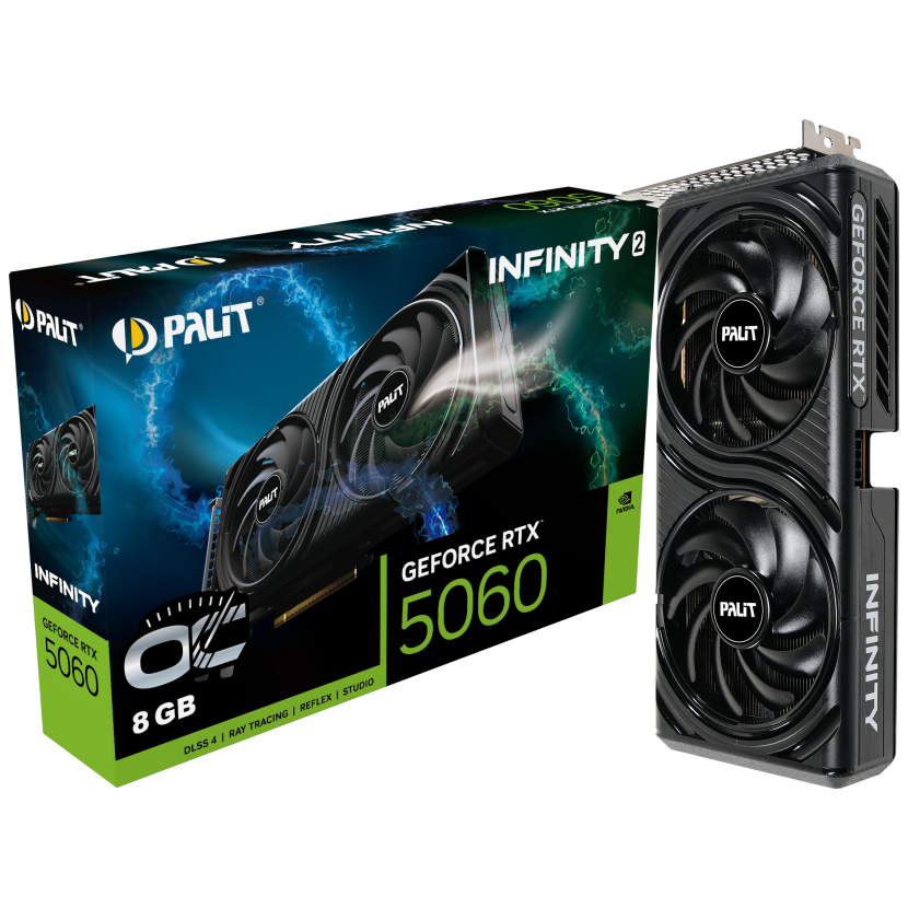 Imagen de GPU Palit Geforce RTX5060 Infinity 2 OC 8Gb GDDR7