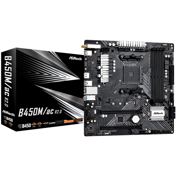 Mother ASRock B450M/AC R2.0 AM4 Mother ASRock B450M/AC R2.0 AM4