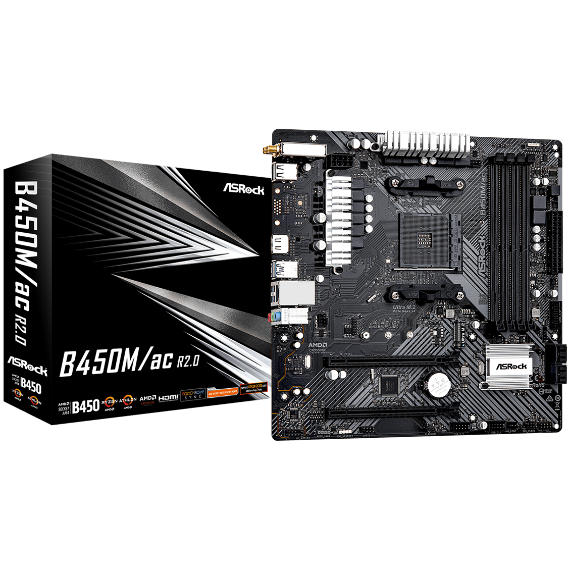 Imagen de Mother ASRock B450M/AC R2.0 AM4