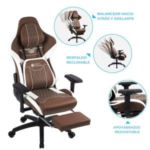 Silla Gamer Shot Rogue - Brown/White