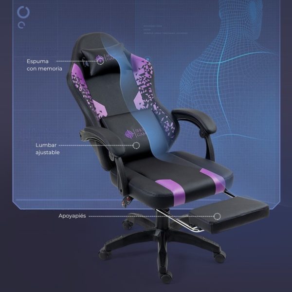 Silla Gamer Shot Shadow - Purple/Black