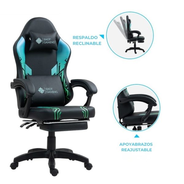 Silla Gamer Shot Venom - Green/Black