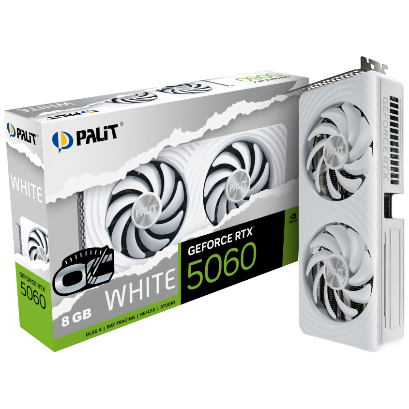 Imagen de GPU Palit Geforce RTX5060 White OC 8Gb GDDR7