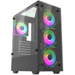 Gabinete Shot 8012 4 fanes RGB + cristal templado