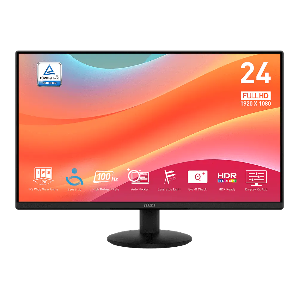 Imagen de Monitor MSI PRO MP242L FHD 24′′ 100Hz IPS