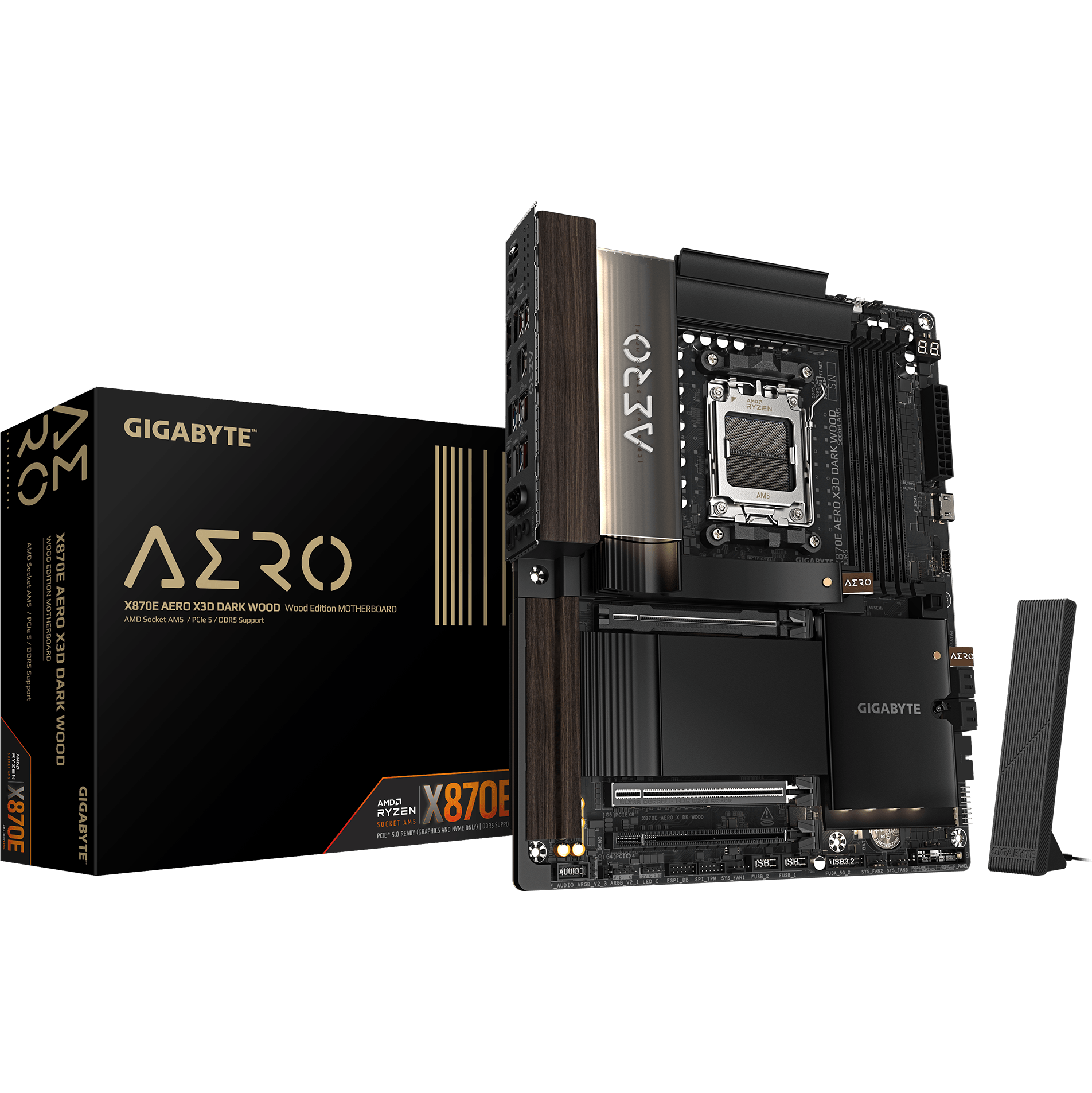 Imagen de Mother Gigabyte X870E Aero X3D Dark Wood
