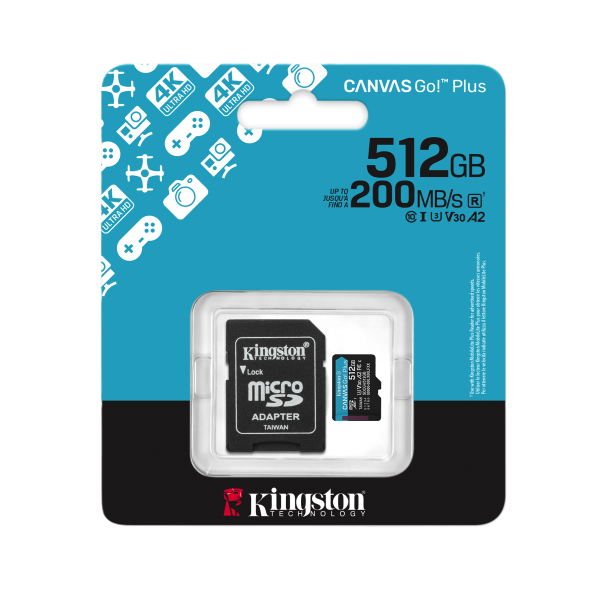 Kingston Canvas Go Plus Micro SD 512gb C10 4K